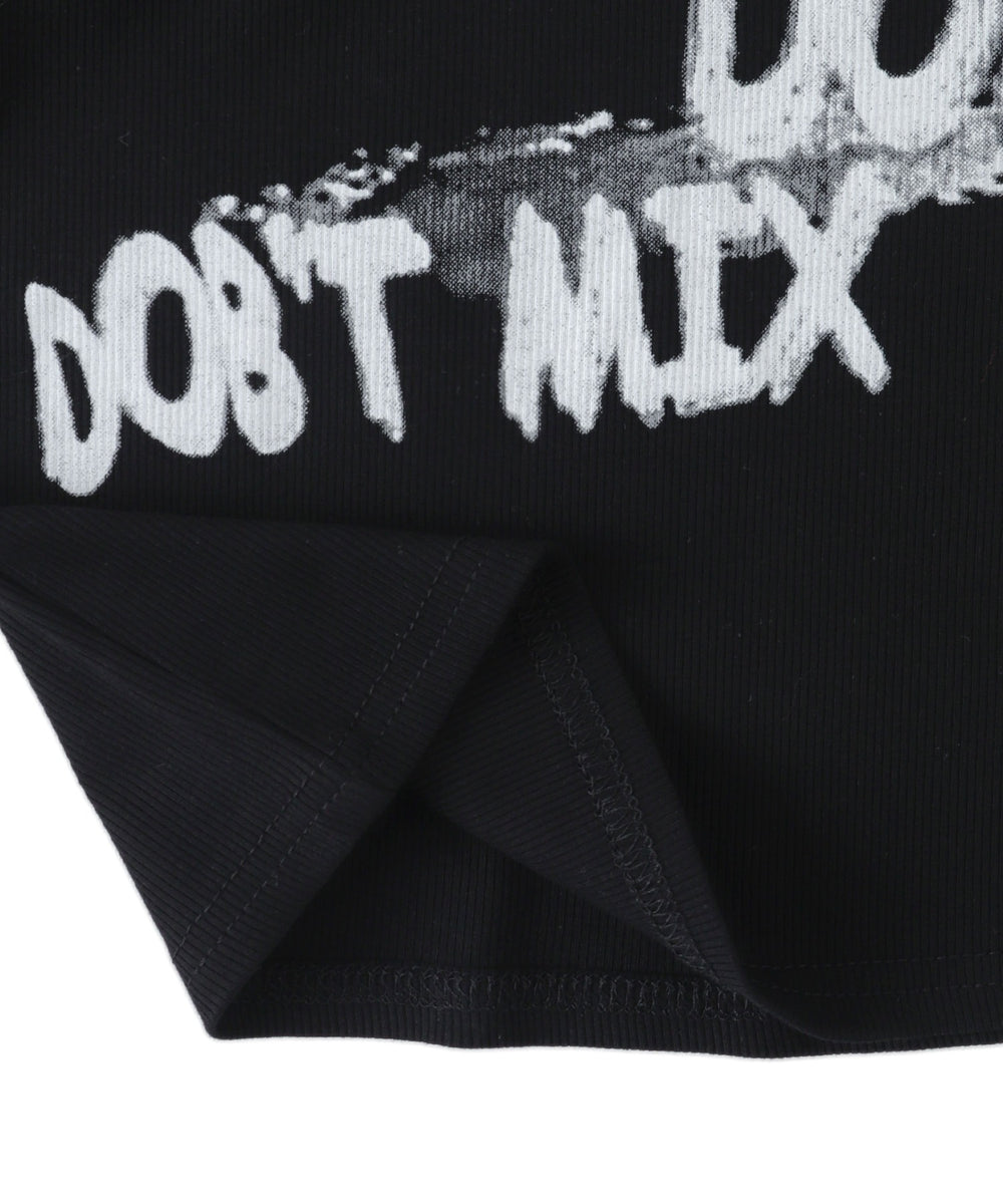 レタリングブリーチクロップドトップス