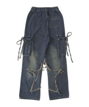 スターポケットデニムパンツ