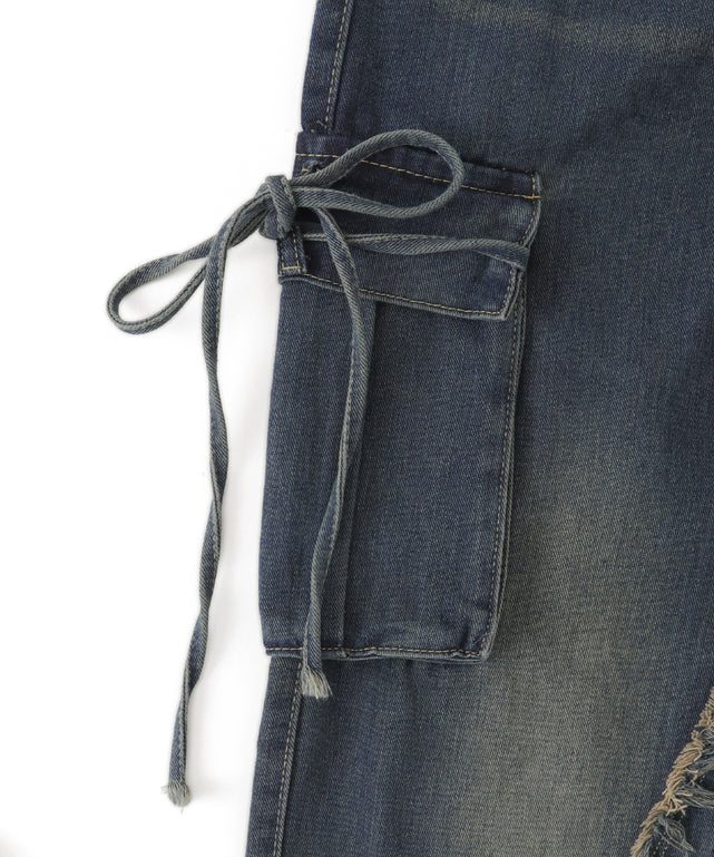 スターポケットデニムパンツ