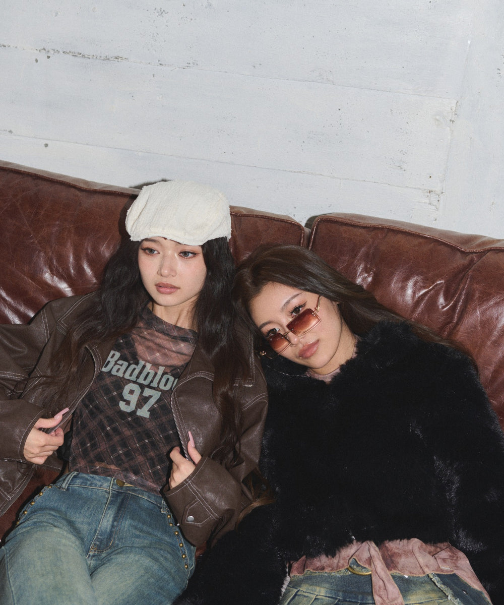 フェイクファーブルゾン