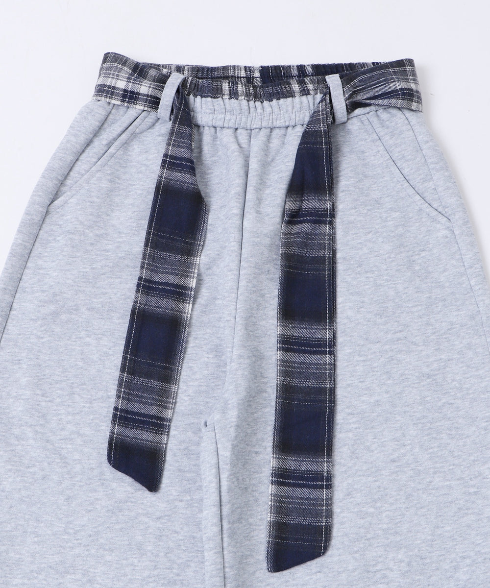 フェイクスリーブスウェットパンツ