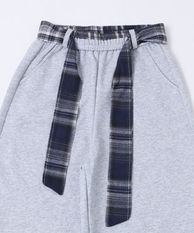 フェイクスリーブスウェットパンツ