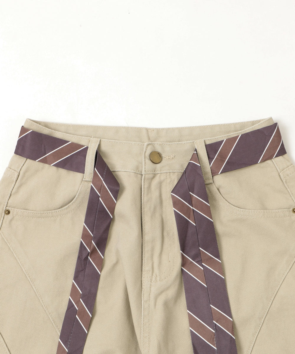 タイ付きデザインバレルデニム