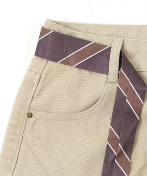 タイ付きデザインバレルデニム