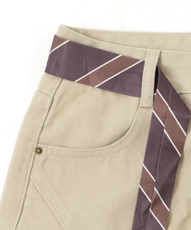 タイ付きデザインバレルデニム