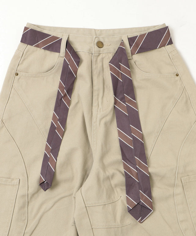 タイ付きデザインバレルデニム