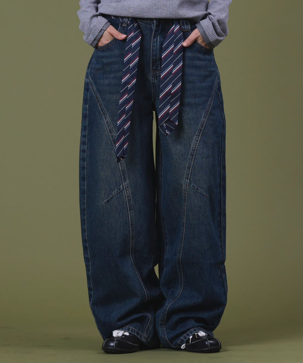 デニム中濃 モデル：160cm S着用