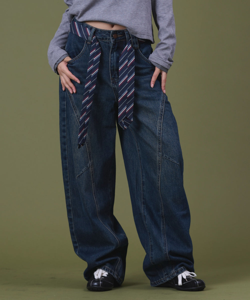 デニム中濃 モデル：160cm S着用