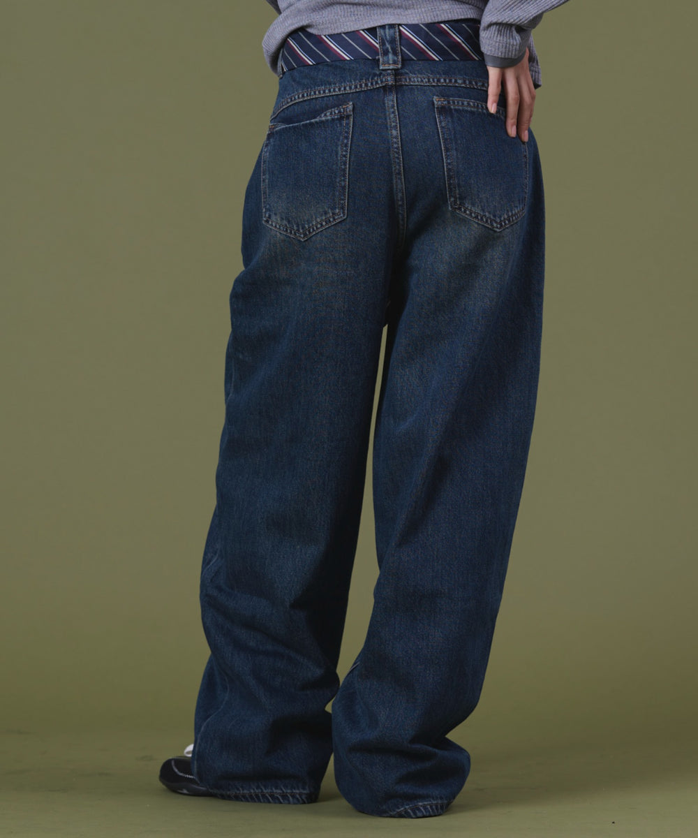 デニム中濃 モデル：160cm S着用