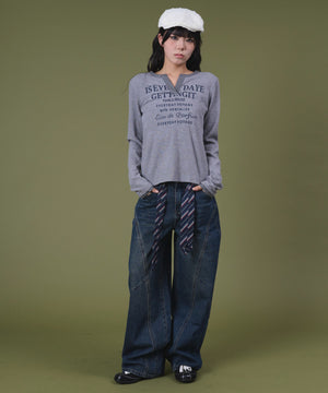 デニム中濃 モデル：160cm S着用