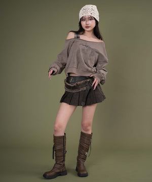 ブラウン モデル：163cm S着用