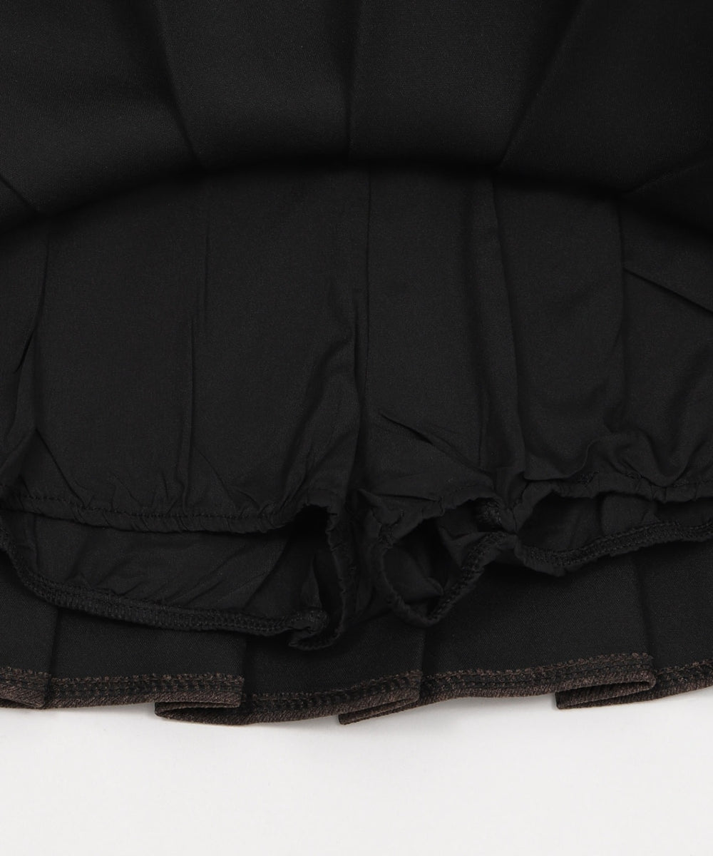 チェーン付きファーベルトプリーツミニスカパン