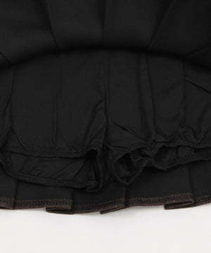 チェーン付きファーベルトプリーツミニスカパン