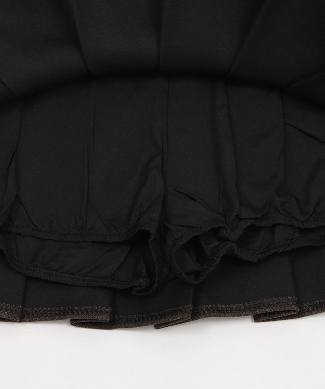 チェーン付きファーベルトプリーツミニスカパン