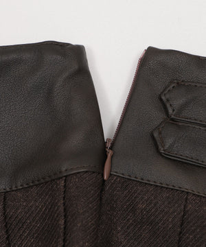 チェーン付きファーベルトプリーツミニスカパン