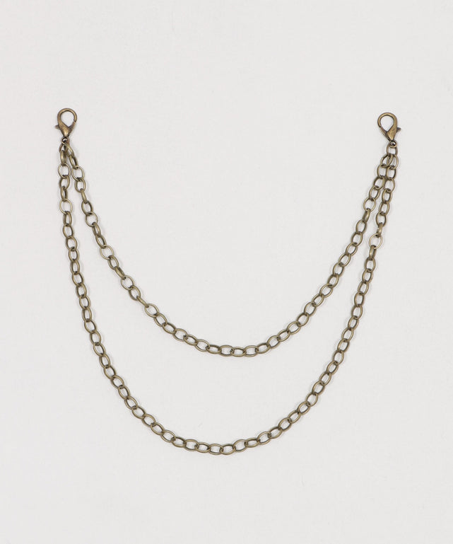 チェーン付きファーベルトプリーツミニスカパン