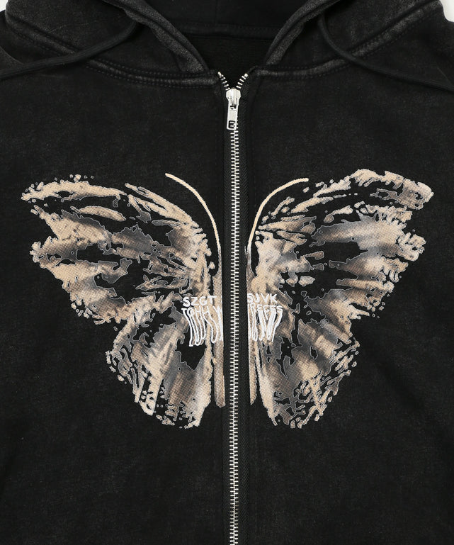 エイジドバタフライジップパーカー