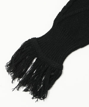 ダメージバタフライフリンジニット