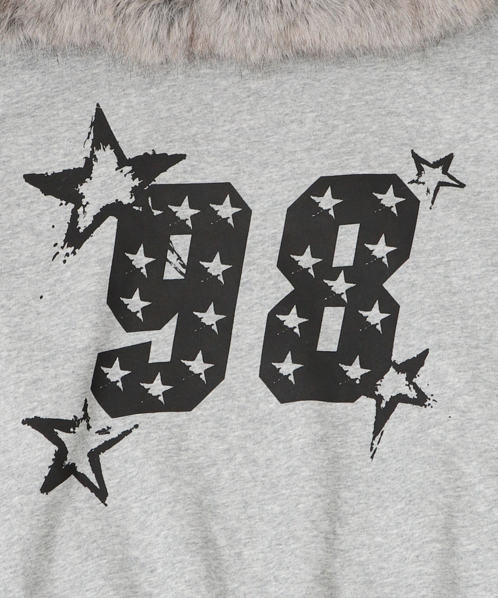 ファーオフショルダースターロゴプルオーバー