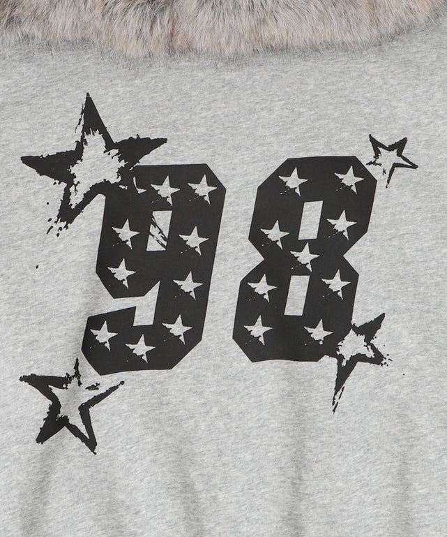 ファーオフショルダースターロゴプルオーバー