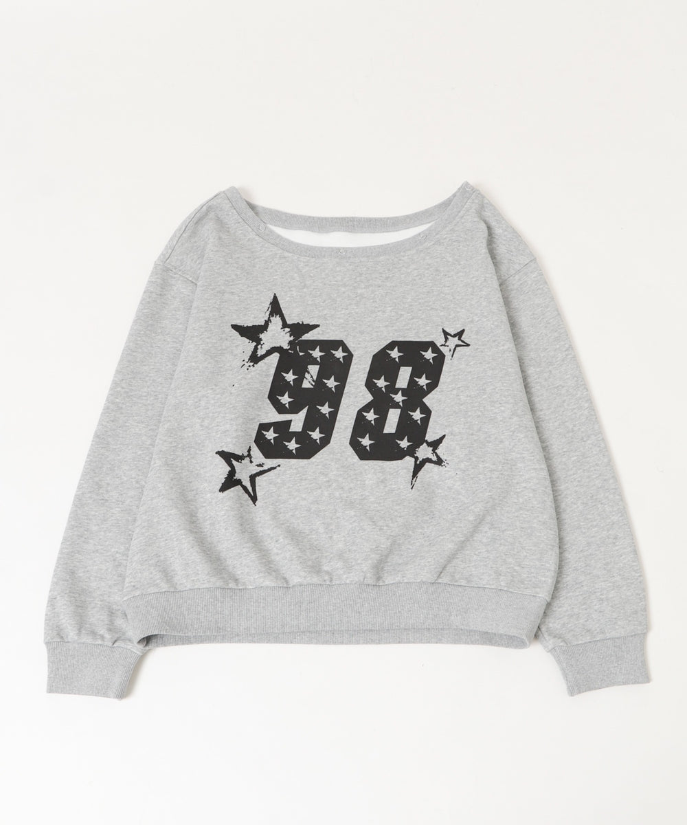 ファーオフショルダースターロゴプルオーバー