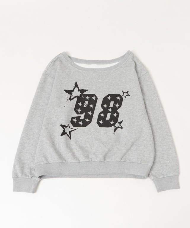 ファーオフショルダースターロゴプルオーバー