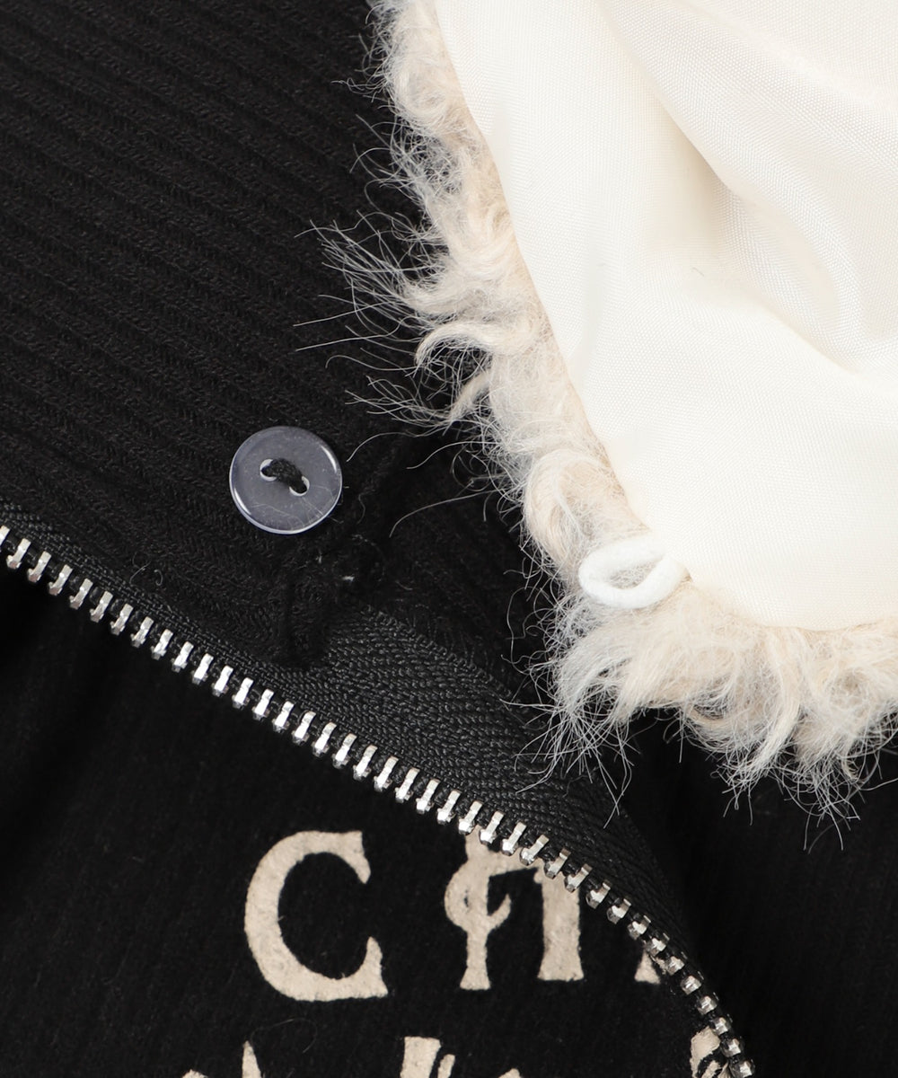 ファーグラフィックWジップニット