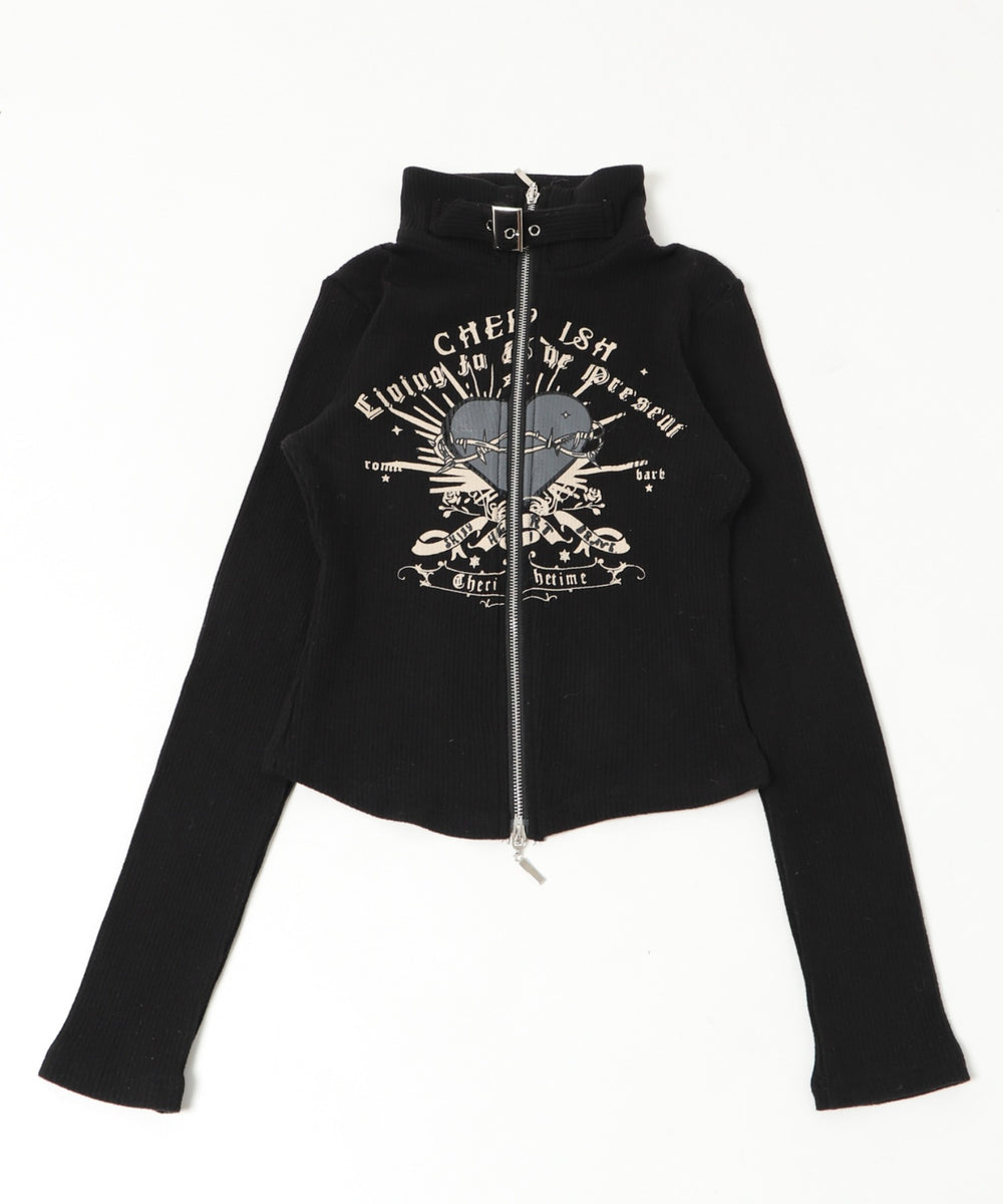 ファーグラフィックWジップニット