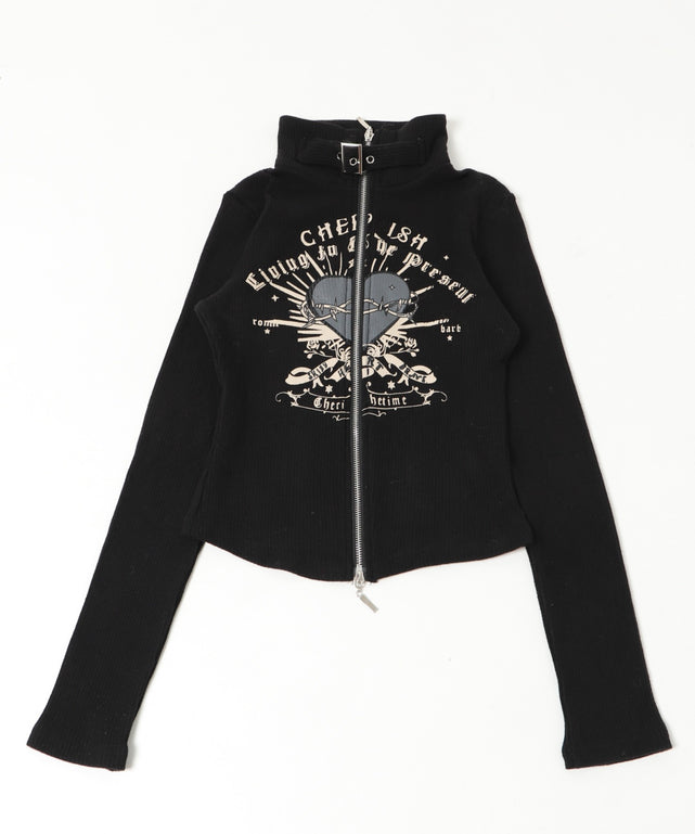 ファーグラフィックWジップニット