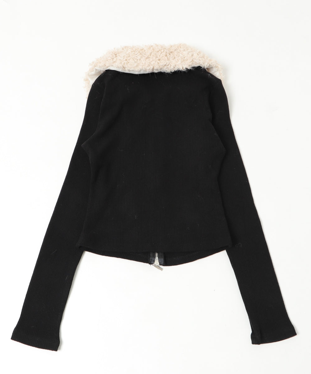 ファーグラフィックWジップニット