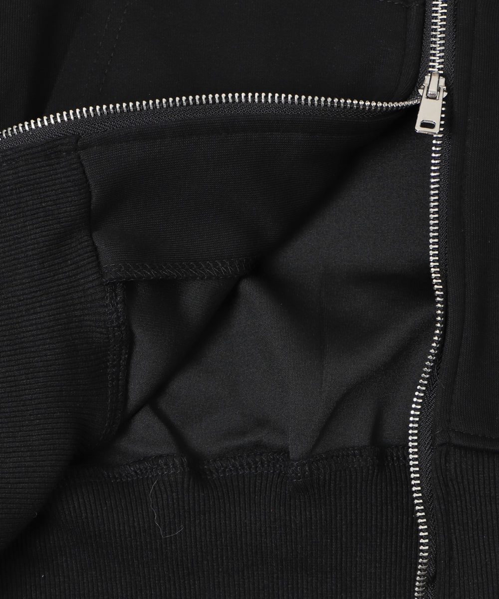 ラインストーンロゴファ－ジップーパーカー