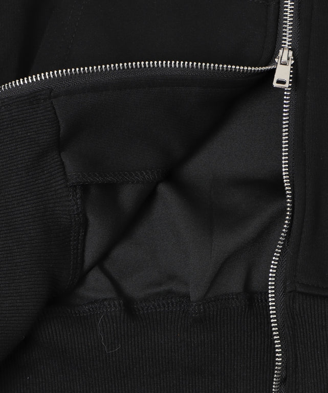 ラインストーンロゴファ－ジップーパーカー