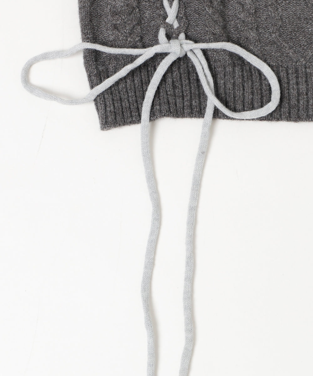 レースアップロゴオフショルダー