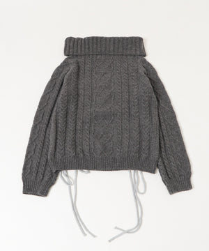 レースアップロゴオフショルダー