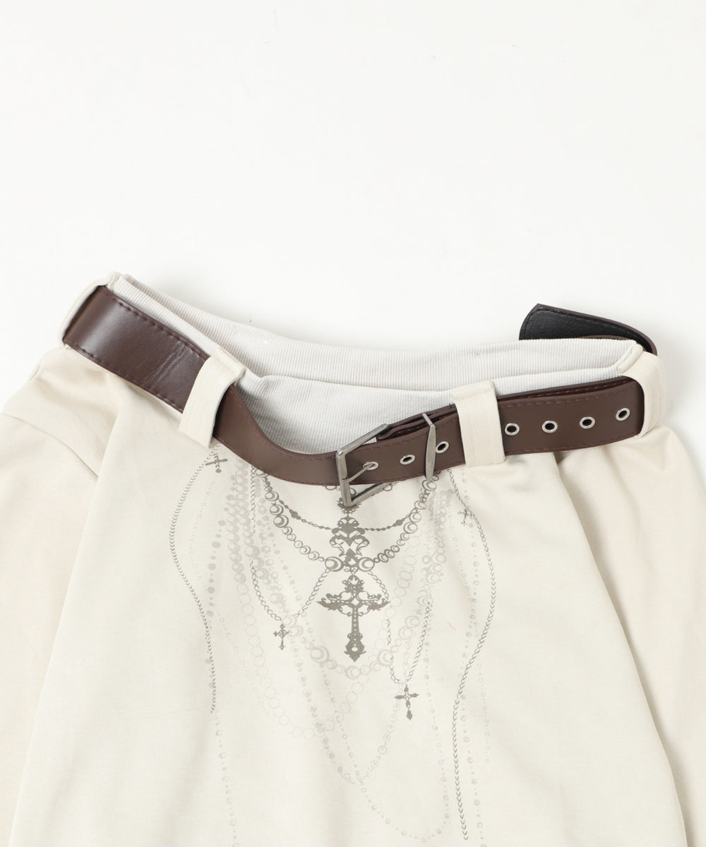 ベルトトップオフショルダー