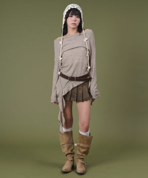 ベージュ モデル：160cm F着用