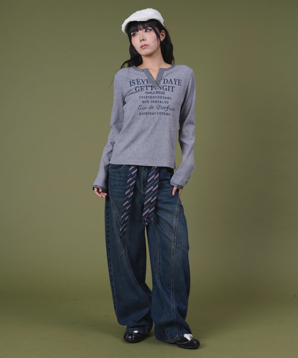 杢グレー モデル：160cm F着用