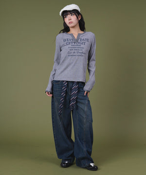 杢グレー モデル：160cm F着用