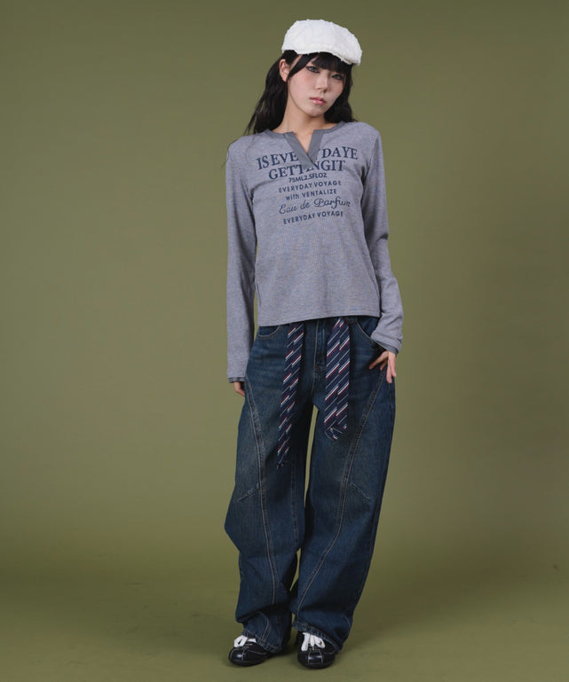 杢グレー モデル：160cm F着用