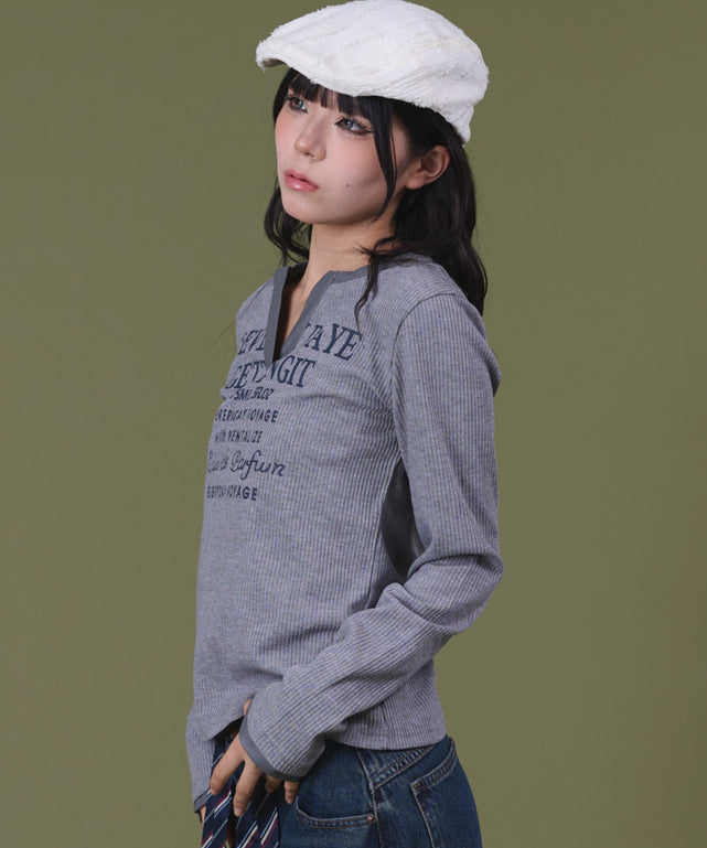 杢グレー モデル：160cm F着用