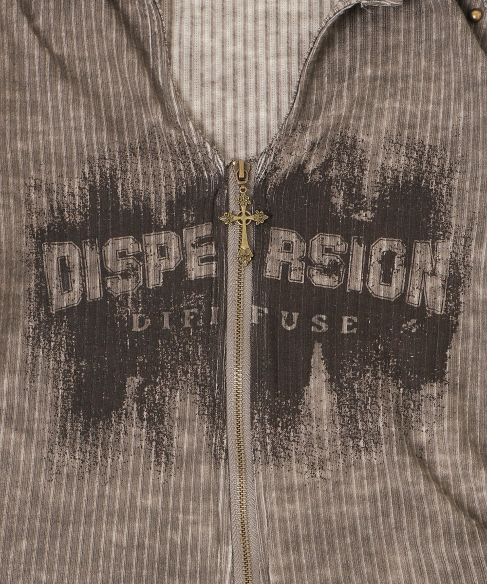 ショルダーデザインジップトップ