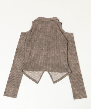 ショルダーデザインジップトップ