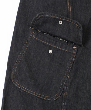 タイ付きフラップポケットデニム