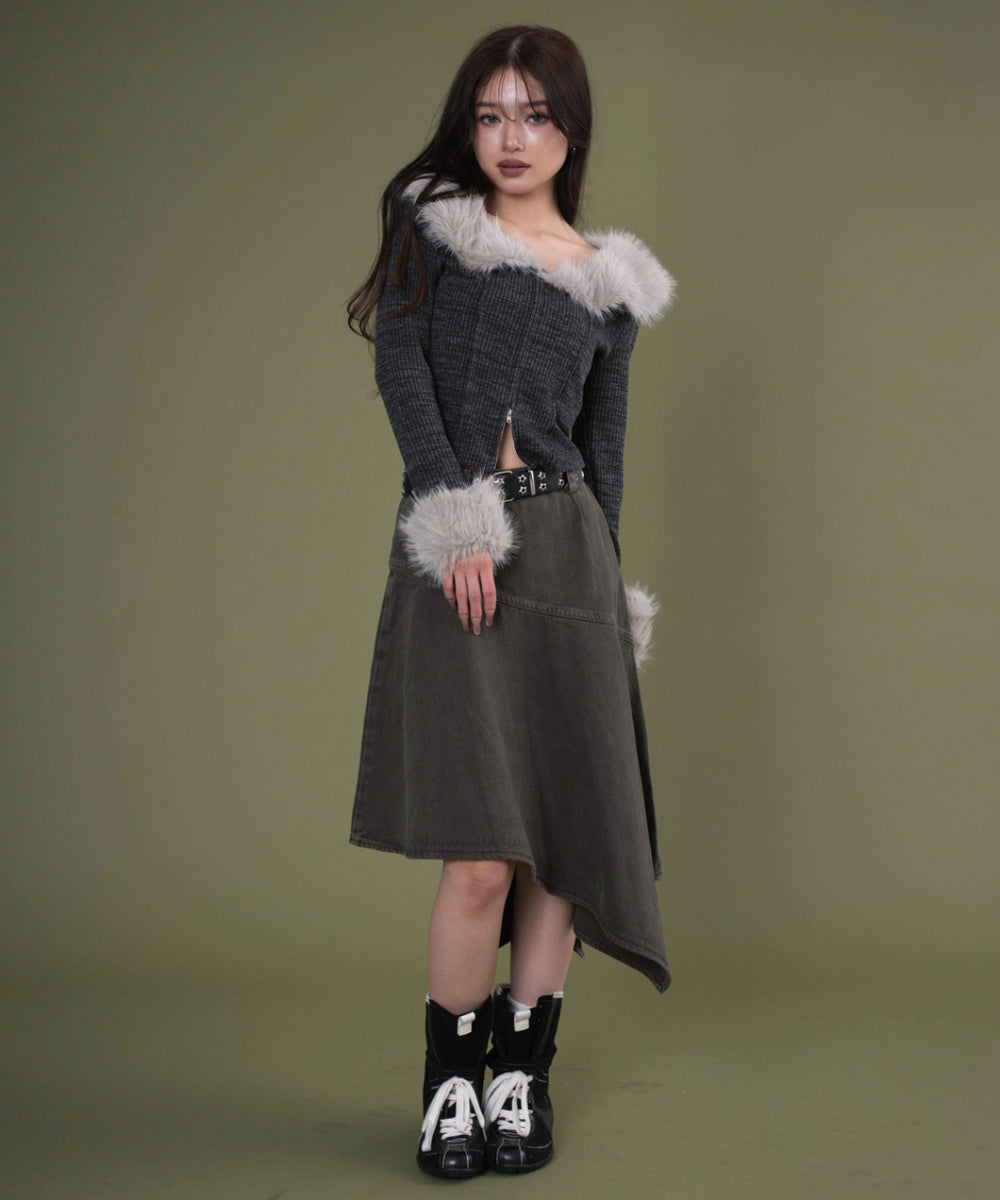 カーキ モデル：163cm F着用