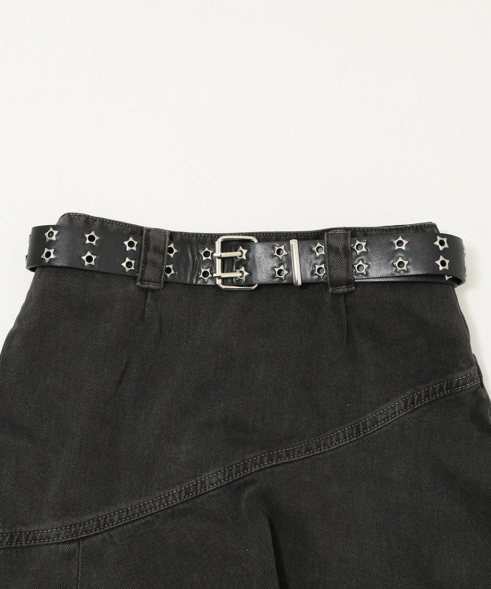 ベルト付きヘムスカート