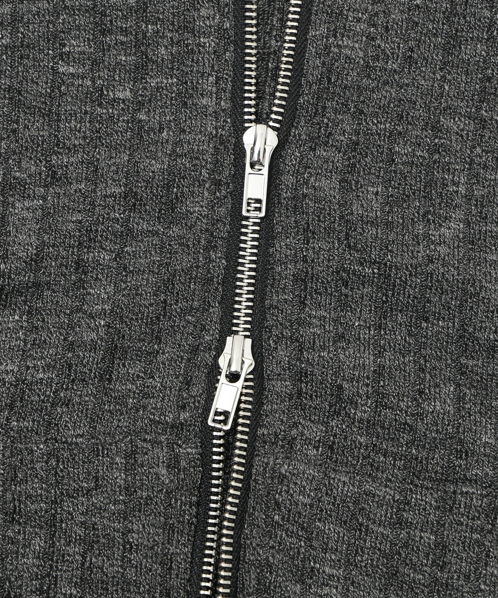 フードラインストーンジップパーカー