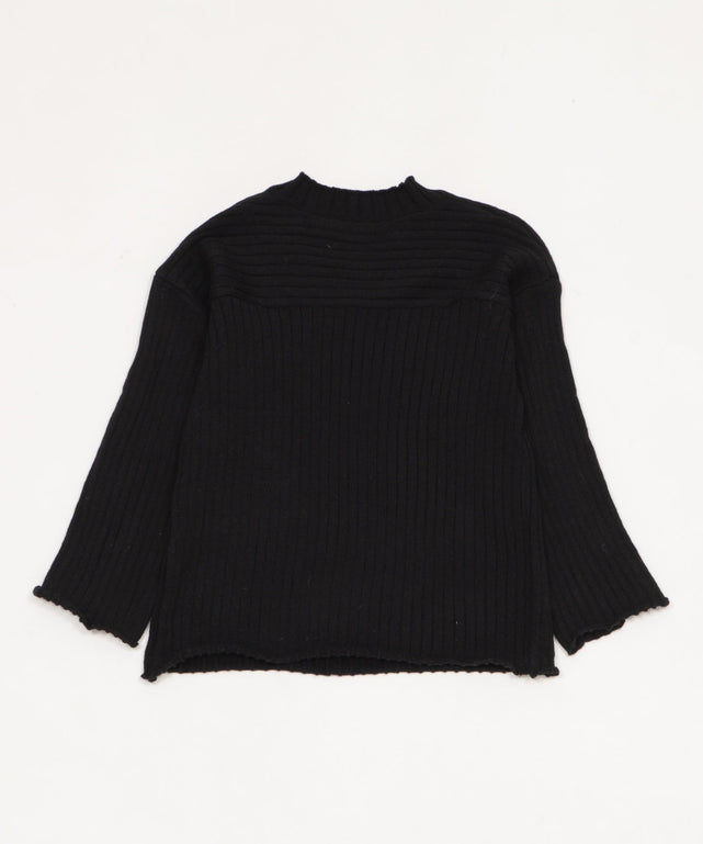 Vネックナンバービッグニット