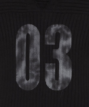 Vネックナンバービッグニット