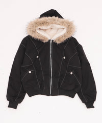 FファーフードボンバーJKT