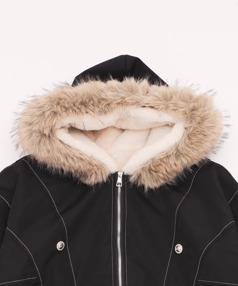 FファーフードボンバーJKT